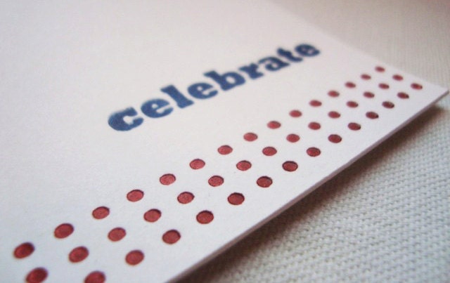 Red Dot Celebration - modern Birthday Invites