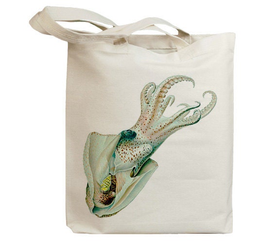 Retro Squid V Eco Friendly Canvas Tote Bag (id6418)