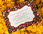 Printable Fall Retro Flower Invitations, bridal shower, thanksgiving, fall event, harvest Il_170x135