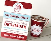 Holiday Christmas Cheer Printable Set- Invitation, Cup Lables, Banner, Cupcake Toppers, Straw Flags Il_170x135