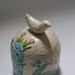 Lidded Jar with Peacock and Tulips