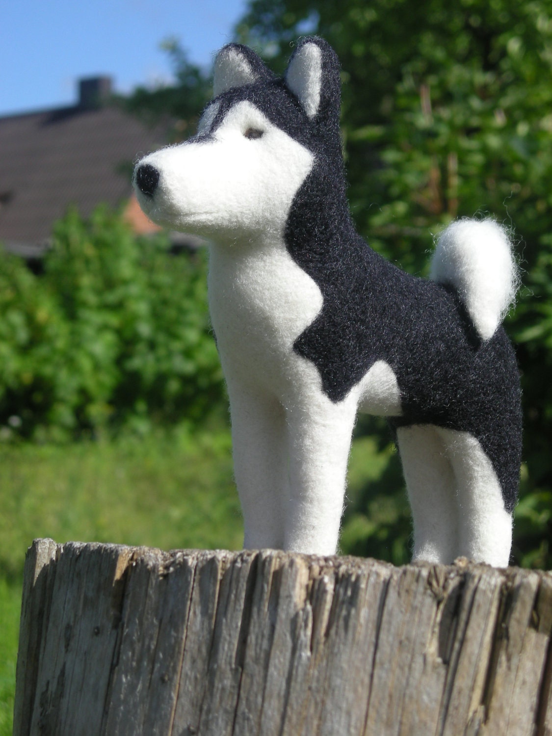 Needle felted Siberian Husky