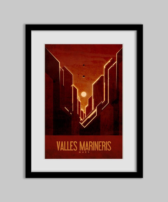 Mars Travel Poster Collection - All 5 Posters - ON SALE