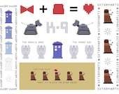 3 Doctor Who Bookmark Patterns - Your Choice