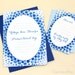 Blue Mosaic Watercolor Wedding Invitations - Sample