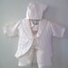 1950's Little Lord Fauntleroy White Satin 5-Piece Christening Set