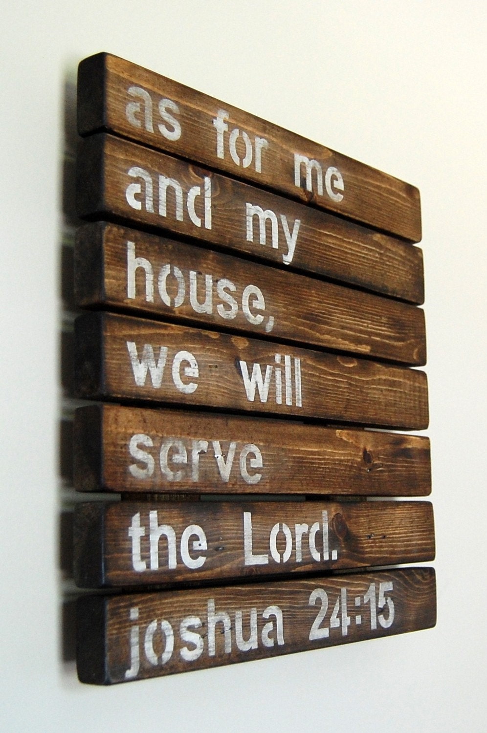 Joshua 24:15 Wood Slat Sign