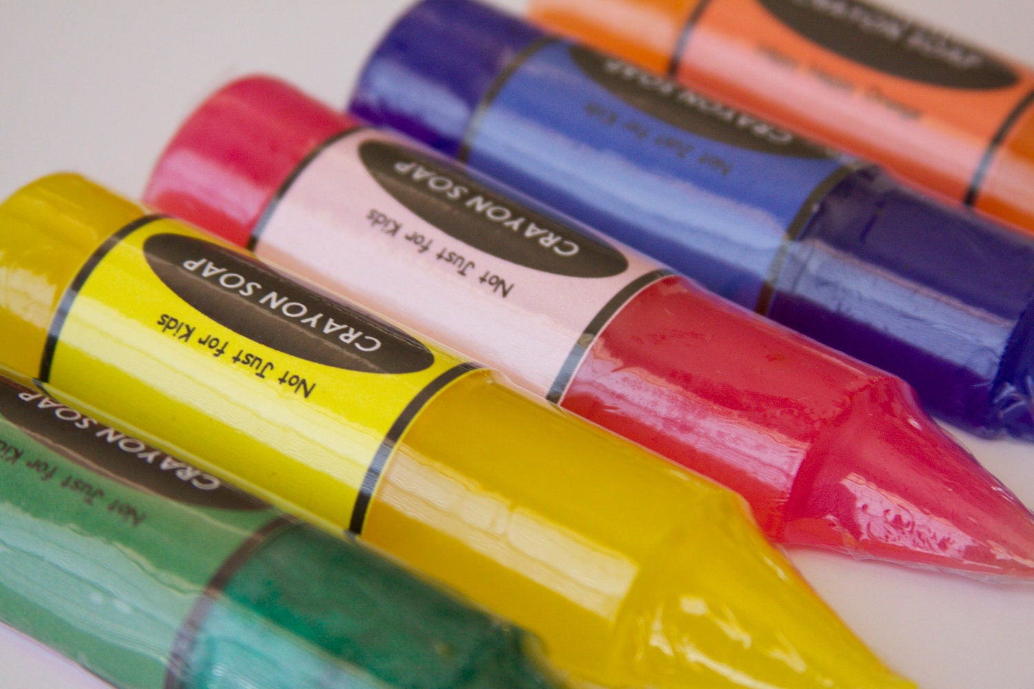 Kids Soap - Citrus Crayon Soaps (Set of 4) - Glycerin Soap