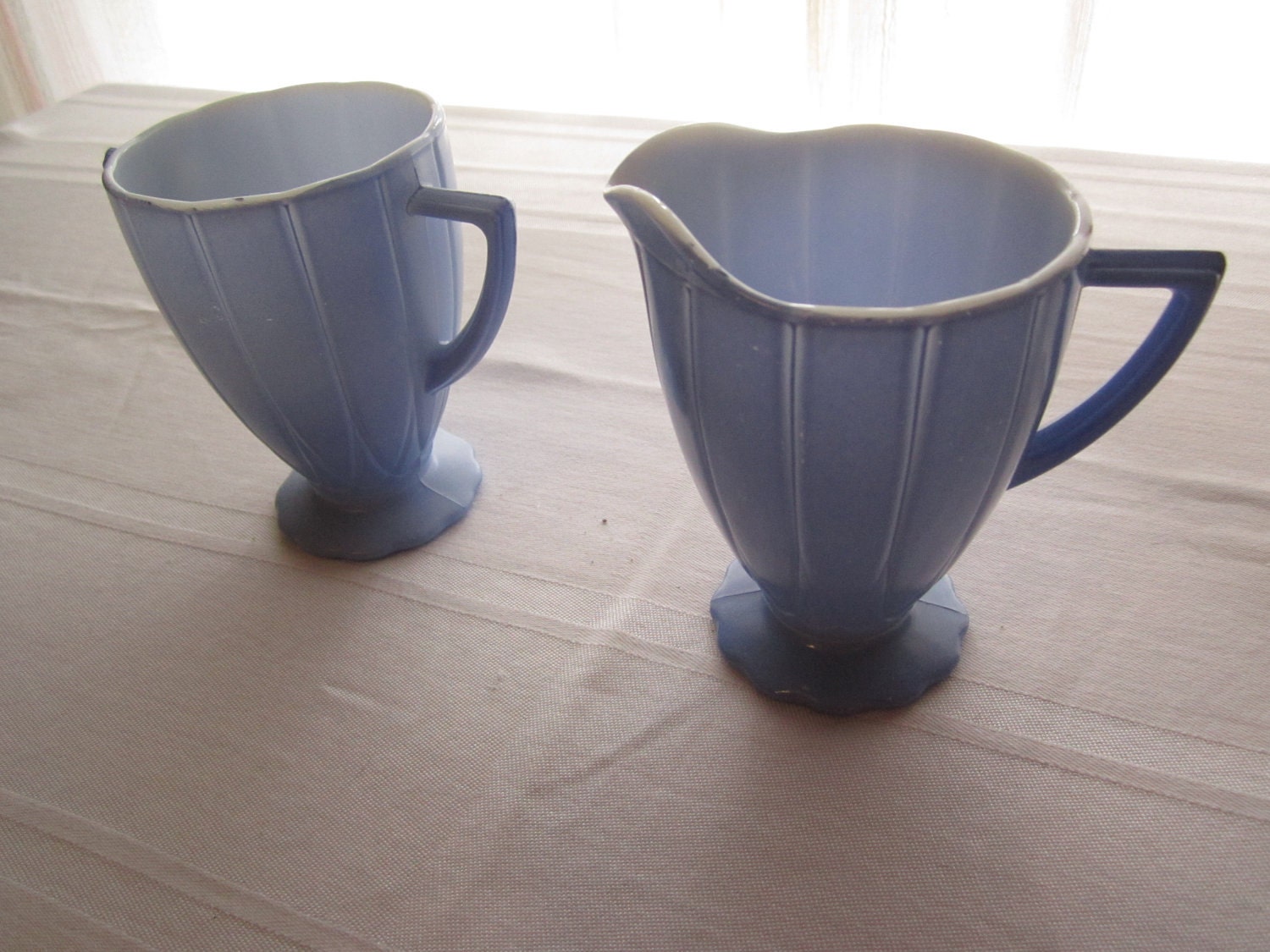 Blue Cream & Sugar Platonite by Hazel Atlas
