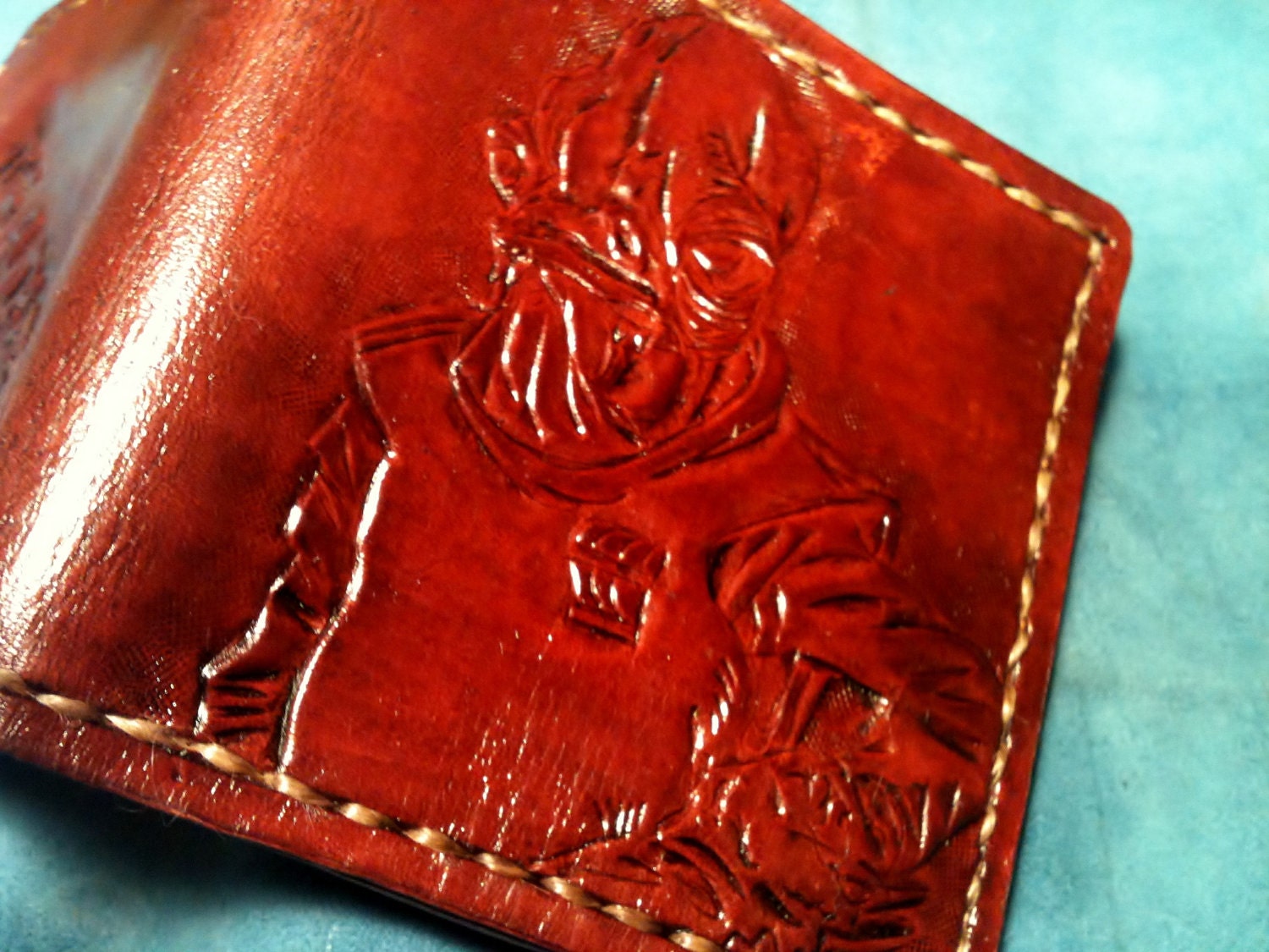 Men's Leather Wallet, Inspired by Star Wars, Admiral Ackbar - Made to Order