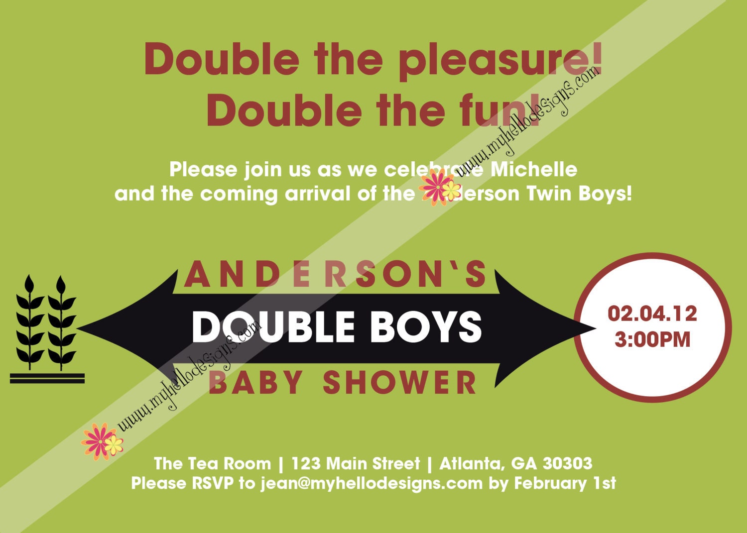 Baby Shower (Twins):  Double Mint Gum