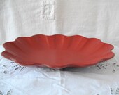 Deep Dish Red Papier mache Antique French Style 1900 - To present the bread.