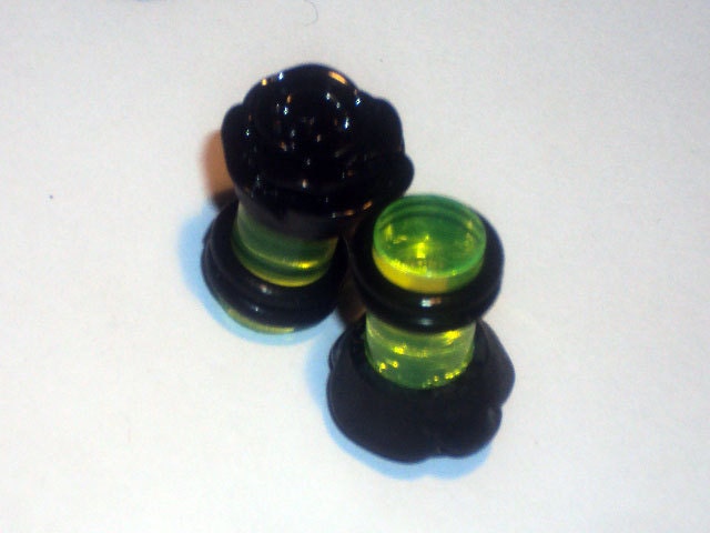 STORE CLOSING SALE 0G Black Rose Gothic Dark Punk Flower Plugs for Stretched Ears
