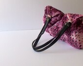 Christmas gift-Purple crochet tote bag,Crochet Handbag - handmade bag Bag-Purple Bag--Crochet Granny Square,eco mothers day