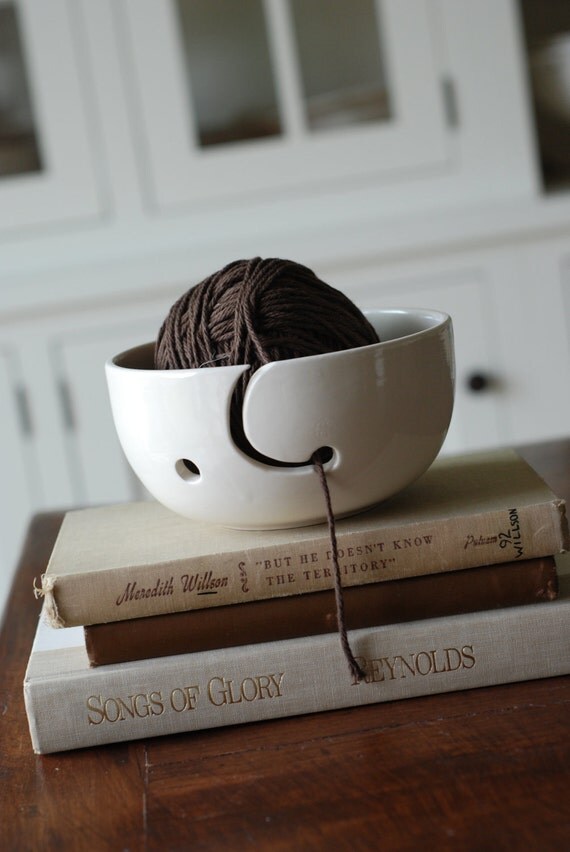 handmade modern - vintage yarn bowl