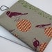 iPad Case, iPad Sleeve, iPad Cover, PADDED, with pockets for iPhone - Echino Bird - B