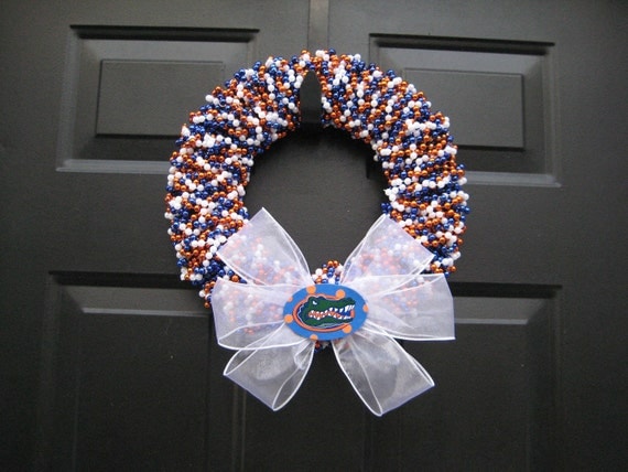 Beaded Team Colors Wreath Custom Any School