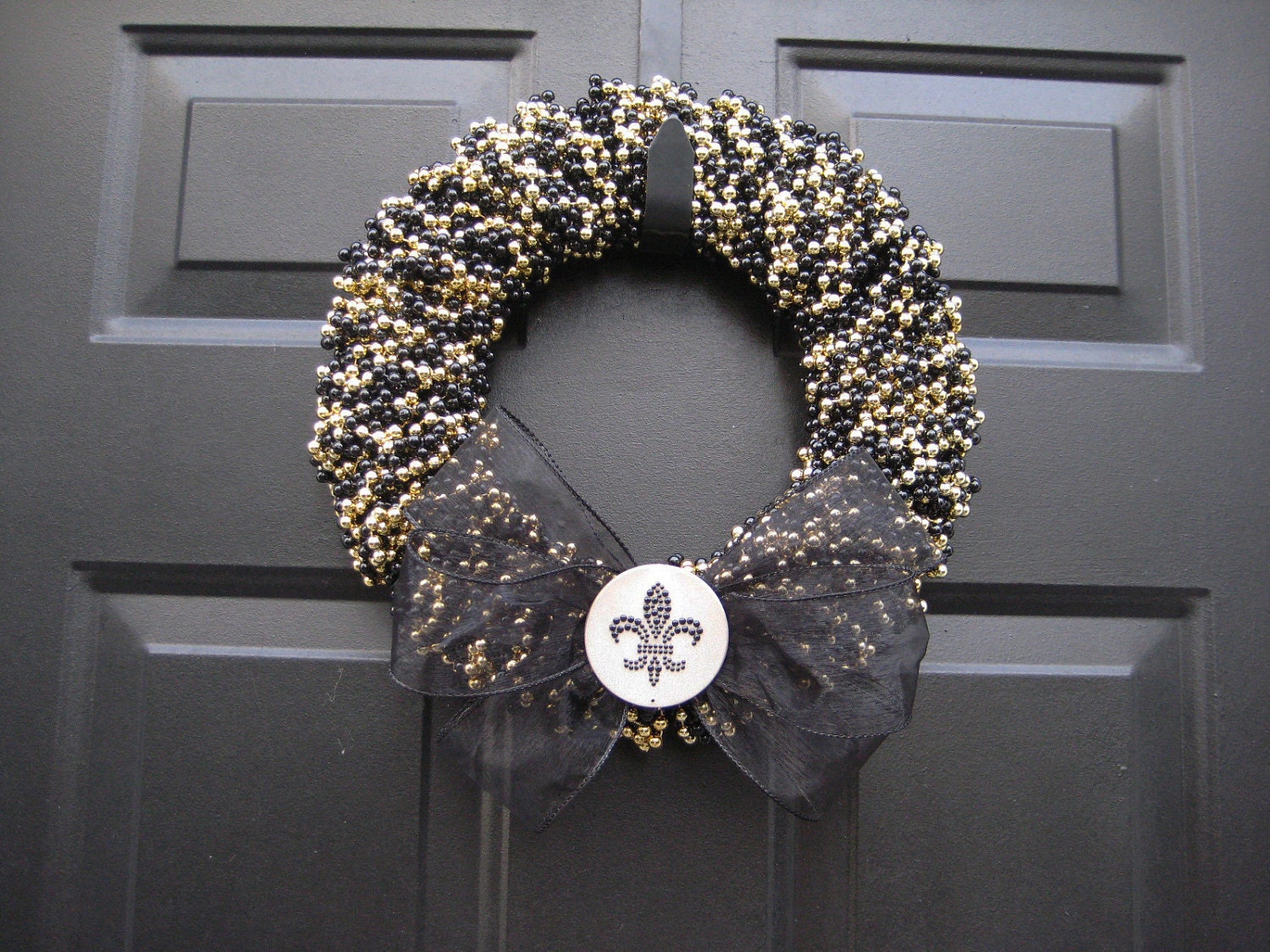 New Orleans Saints,  UCF, Purdue or Vandy  Beaded Wreath Custom Any Team
