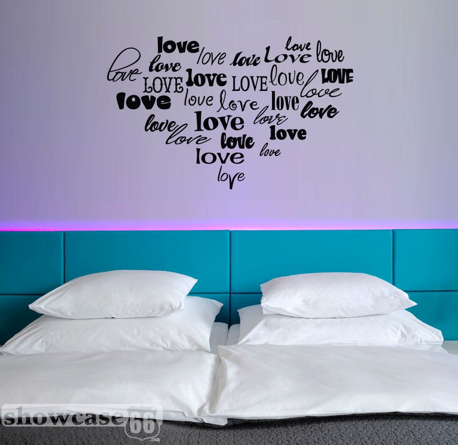 Love Heart - Vinyl Wall Art - FREE Shipping - Fun Wall Decal
