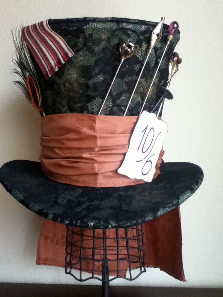 SALE - Perfect Replica - Tim Burton's Mad Hatter Cosplay Top Hat / Wedding / Party / Halloween/ Cosplay