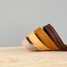 Wool Felt Bracelet Wristband Cuff // Chocolate Peanut Butter // LoftFullOfGoodies