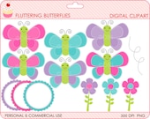 butterfly clipart butterflies clip art - Fluttering Butterflies Digital Clipart