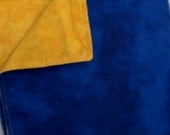 Blue Gold Flannel Blanket