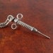Syringe Necklace Antique Silver Syringe Pendant on 24" Antique Silver Chain- Nurse Jewelry