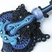 Silver/soutache pendant