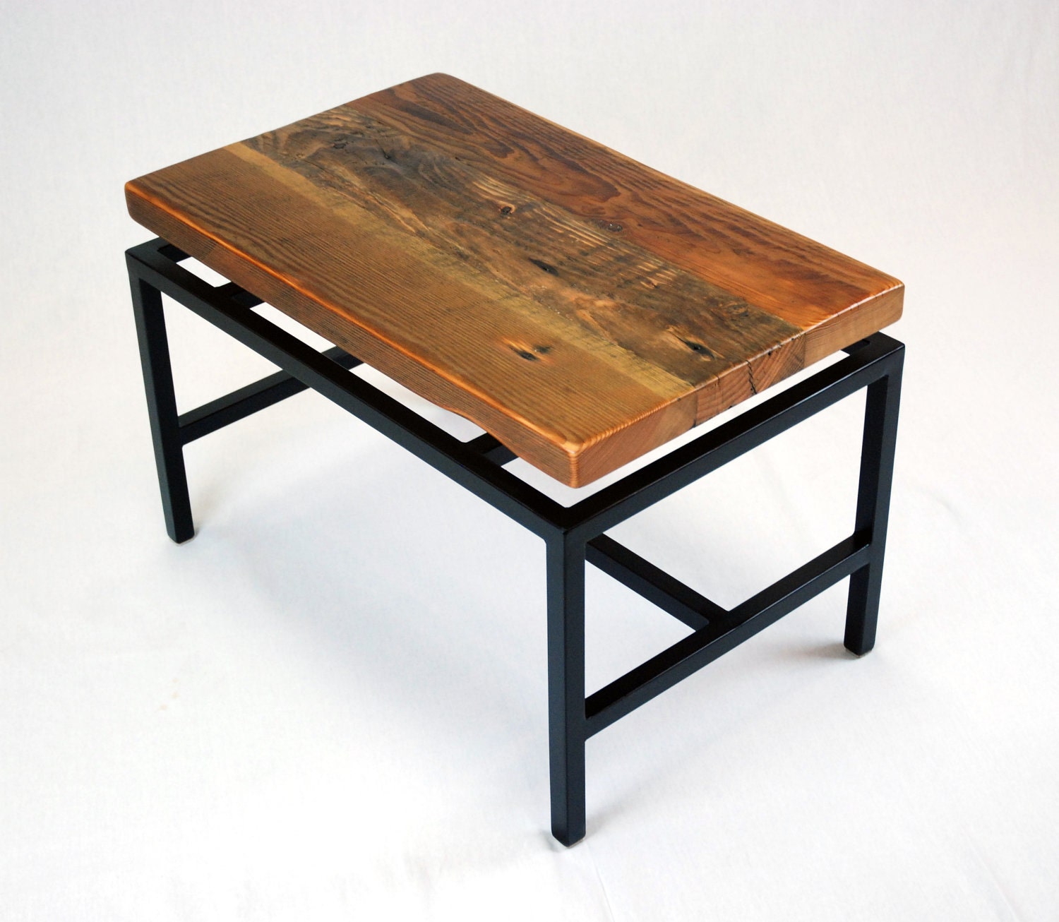 Floating Top Industrial Coffee Table in Reclaimed Fir -- FREE SHIPPING