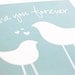 Love Birds with your custom message or initials Art Print / Choose your Colors  / 8x10 / Wall Art Poster
