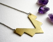 Brass Pyramid Necklace