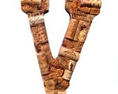Customized Handmade Vintage Wine Cork Letter - Large Size - We Have EVERY Letter