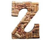 Customized Wine Cork Letter Handmade Vintage Decor  - Large Size - We Have EVERY Letter