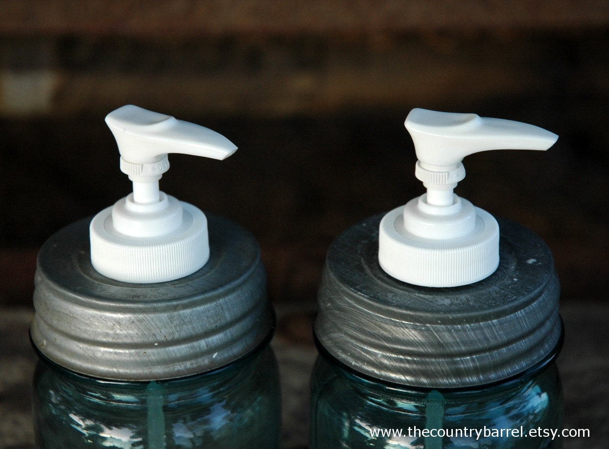 DIY Authentic Zinc Mason Jar Soap Dispenser Lids - Set of 2