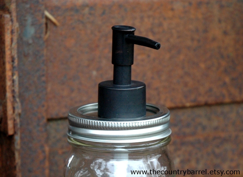 DIY Antiqued Bronze Mason Jar Soap or Lotion Dispenser Pump Lid