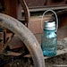 Hanging Antique Blue Mason Jar Solar Light QUART Perfect Mason - High Quality
