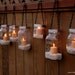 Mason Jar Lanterns Hanging Tea Light Luminaries - Set of 8