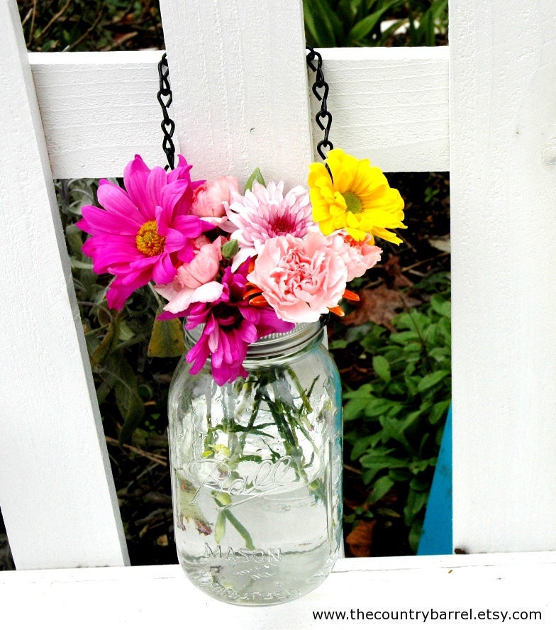 Mason Jar Lanterns Hanging Tea Light Luminaries - Set of 8
