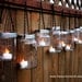 Mason Jar Lanterns Hanging Tea Light Luminaries - Set of 10