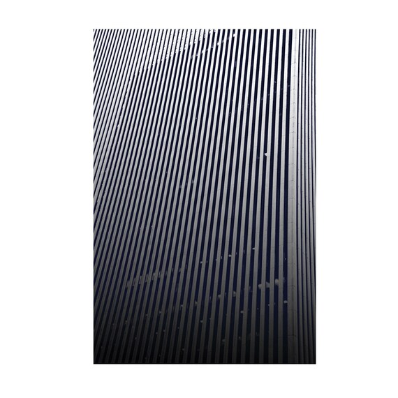NYC Building Lines - Black and White Abstact Modern Contemporary Graphic Skyline - 8"x12" Size (Can also be 8"x10",larger, custom sizes)