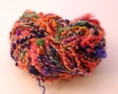 Handspun Cotswald Curl Art Yarn- "Circus"   ---CLEARANCE---