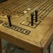 Game Table Cribbage Board Coffee Table in Early American Finish, Father's Day Gift