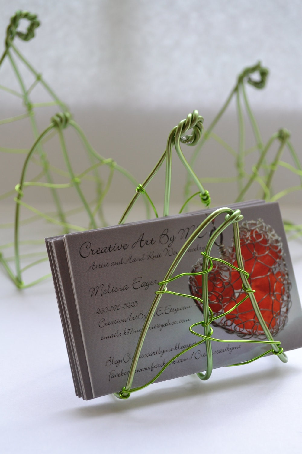 Sale- Business Card Holders Wire Work Leaf Shape