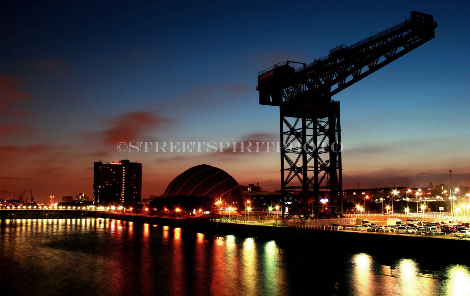 Clydeside At Night, Glasgow