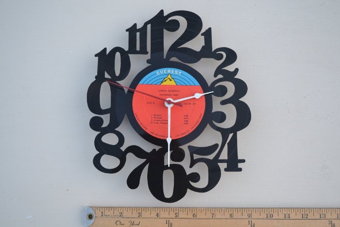 Vinyl Record Album Wall Clock (artist is Carlos Montoya)