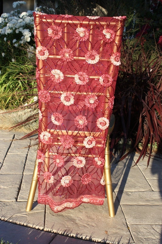 Maroon and Pink Sequin Wedding Chair Cover, Bridal Shower Chair Cover, Chair Decoration, Photo Prop