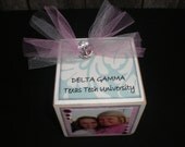 Personalized Wooden Greek/ Sorority Cube (Custom Order)