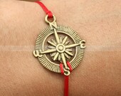 Bracelet-adjustable compass charm bracelet, compass bracelet for gifts