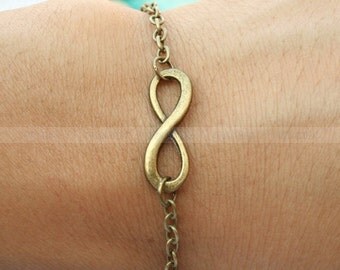 Bracelet--infinity karma bracelet for girlfriend, vintage boyfriend infinity bracelet, gift for friends